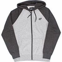 fox legacy zip hooded fleece heather grey