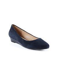 Footglove Leather Wedge Heel Court Shoes