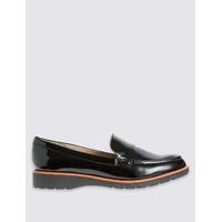 Footglove Leather Block Heel Loafers