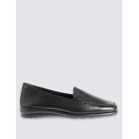 Footglove Leather Wedge Heel Loafers