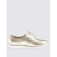 Footglove Leather Lace-up Sporty Trainers