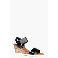 footbed wedge black