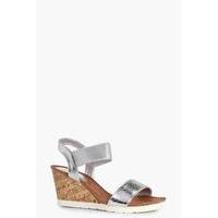 Footbed Wedge - silver