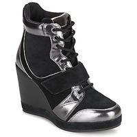 fornarina britt womens shoes high top trainers in black