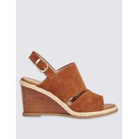 Footglove Suede Wedge Heel Sandals