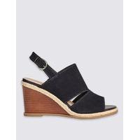 Footglove Suede Wedge Heel Sandals