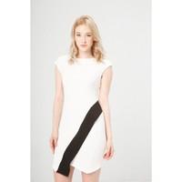 fontana dulina bianco nero womens dress in white