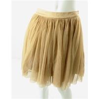 Forever 21 Size M Pale Camel Brown Floaty Mesh Skirt
