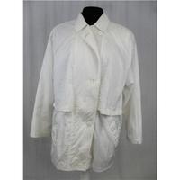 Four Seasons Designer-Size 10- Lightweight White Raincoat