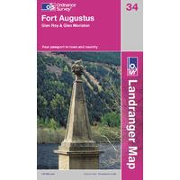 Fort Augustus - OS Landranger Active Map Sheet Number 34