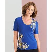 Foil Print Jersey Top