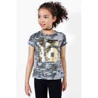 Foil Camo \'16\' Tee - multi