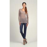 for her paris top linda womens long sleeve t shirt in brown