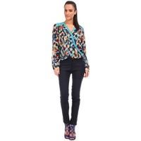 for her paris blouse khloe womens shirt in blue