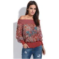 for her paris top aline womens blouse in red