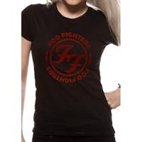 Foo Fighters - Logo Red Circle Women\'s XX-Large T-Shirt - Black