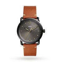 Fossil The Commuter Three-Hand Date Luggage Leather Watch