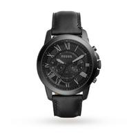 Fossil Chronograph Black Leather Watch FS5132