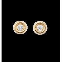 Fortune Yellow Gold Mini Diamond Earrings