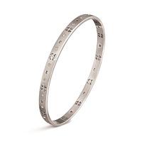 Folli Follie Love & Fortune Silver Bangle with Clear Stones 61mm