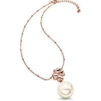 folli follie rose gold grace pearl necklace