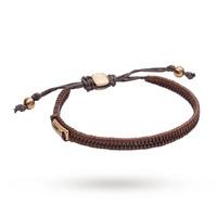 Fossil Mens Vintage Casual Dark Brown Leather Bracelet JF02467710