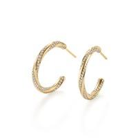 Fortune Trio Yellow Gold Hoop Earrings