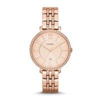 Fossil Ladies Jacqueline Rose Tone and Cubic Zirconia Watch