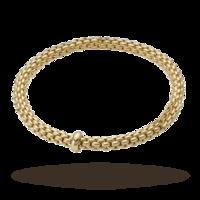 fope 18ct yellow gold solo flexit bracelet