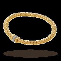 Fope Flex\'It Solo 18ct Gold 0.10ct Diamond Bracelet