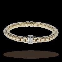 fope 18ct yellow gold eka flexit 018ct diamond bracelet