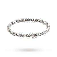 FOPE 18ct White Gold Solo FlexIt 0.17ct Diamond Bracelet