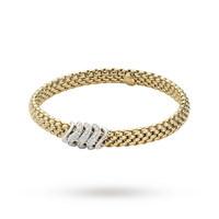 fope 18ct yellow gold vendome flexit 038ct diamond bracelet