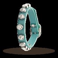 Fossil Glitz Mint Leather and Steel Bracelet