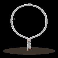 FOPE 18ct White Gold Solo 0.20ct Diamond Necklace