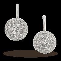 fossil iconic glitz steel stone set earrings