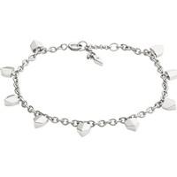 fossil ladies silver plated bracelet