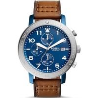 fossil mens the major chronograph timer luggage leather watch