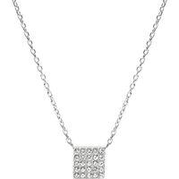 fossil ladies stainless steel glitz necklace