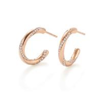 fortune duo rose gold hoop earrings