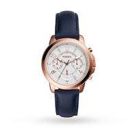 Fossil Chronograph Indigo-Dyed Leather Watch ES4040