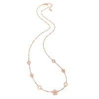 Folli Follie Wonder Rose Gold Necklace with Clear Crystal Stones