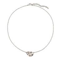 Folli Follie Love & Fortune Silver Necklace with Clear Stones