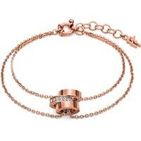 folli follie rose gold double chain bracelet