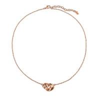 Folli Follie Love & Fortune Rose Gold Necklace with Clear Stones