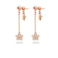 Folli Follie Wonder Rose Gold Earrings with Clear Crystal Stones