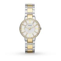 Fossil Silver Dial Two-tone Steel Bracelet Ladies Watch