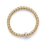 Fope Eka 18ct gold diamond-set flexible bracelet