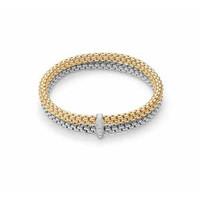 Fope FLEX\'IT SOLO Bracelet Diamond 18ct White And Yellow Gold