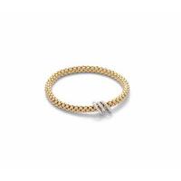 fope flexit solo bracelet 026ct diamond 18ct yellow gold